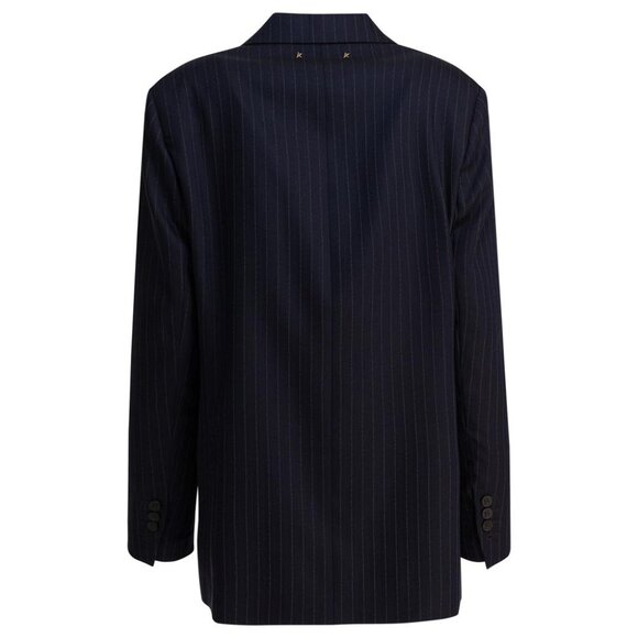 Golden Goose Single-Breasted Pinstripe Blazer Jacket tag size 42 Women - Picture 2 of 4